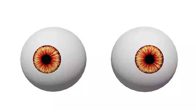 free eyes with texture low poly Free 3D model