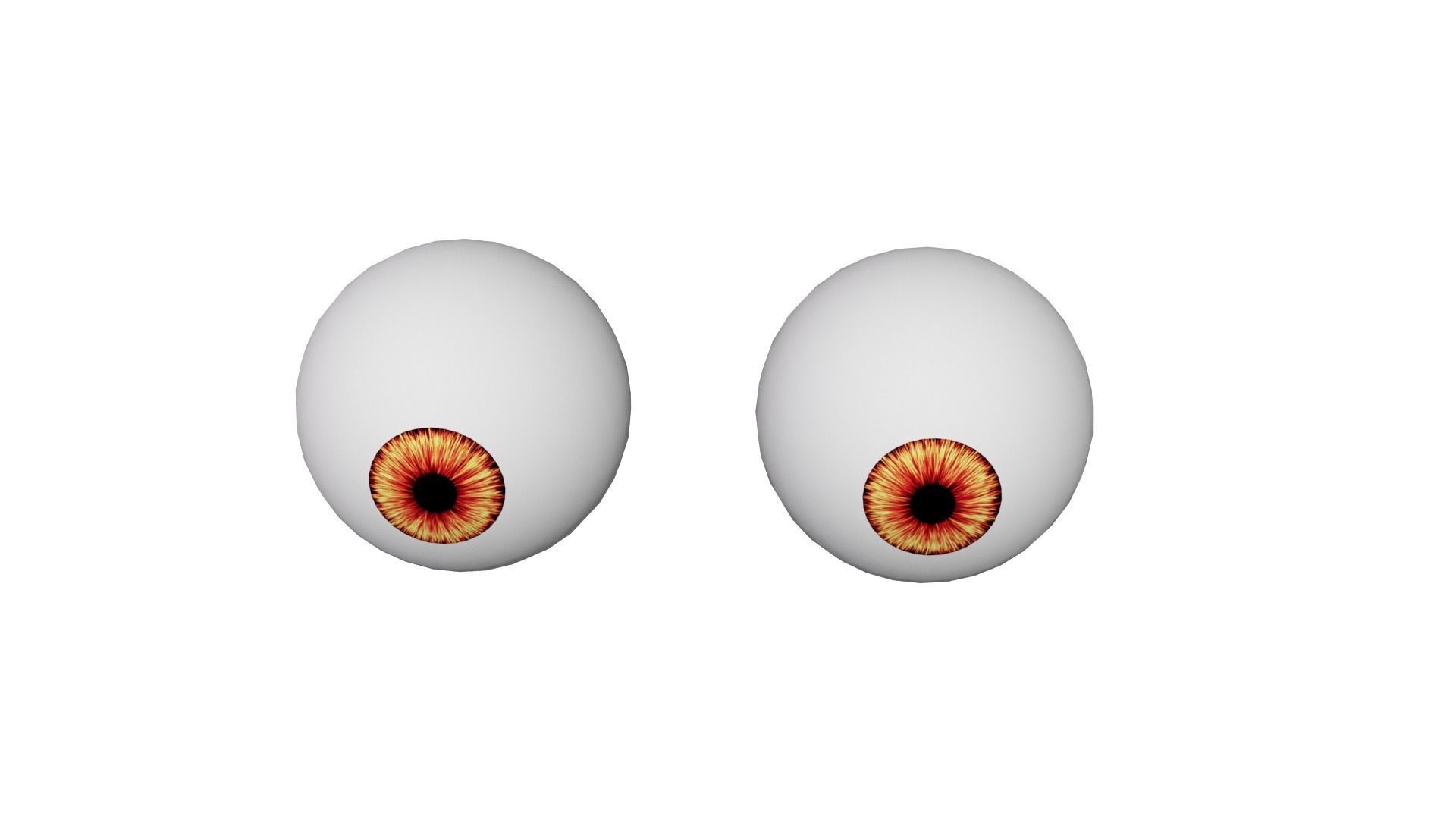 free eyes with texture low poly Free 3D model_2