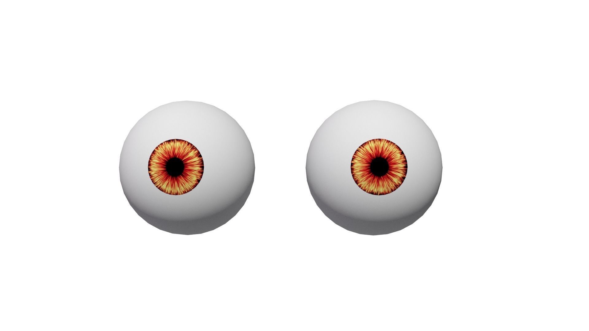 free eyes with texture low poly Free 3D model_1