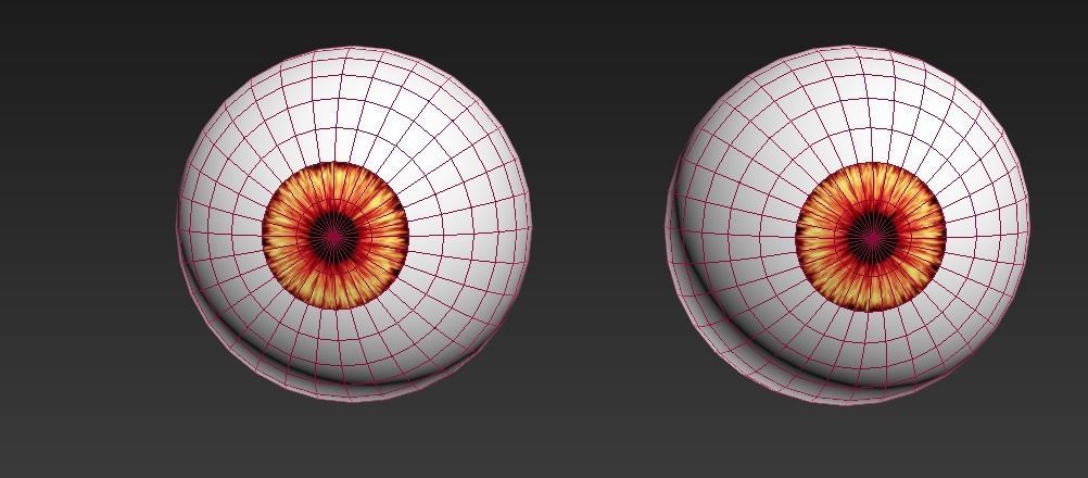 free eyes with texture low poly Free 3D model_4