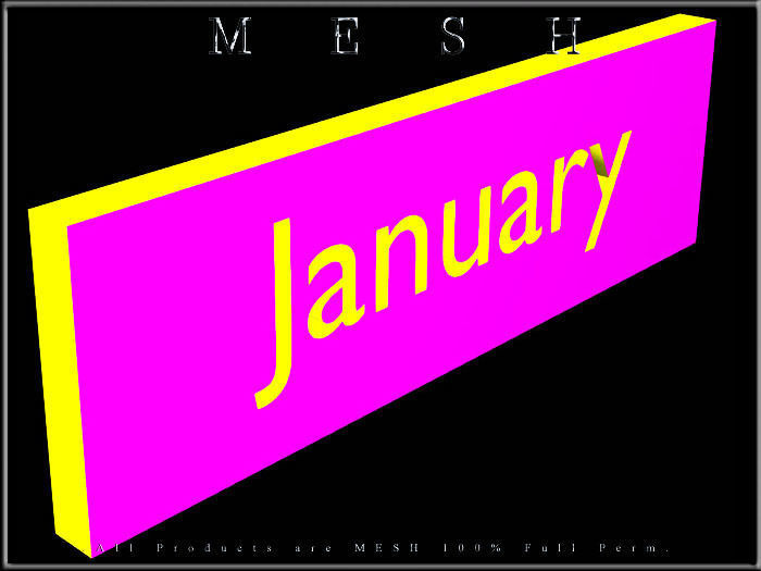 January - C mesh Low-poly 3D model_1