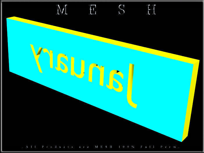 January - C mesh Low-poly 3D model_2