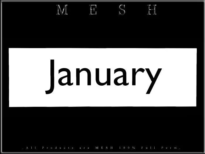 January - C mesh Low-poly 3D model_0