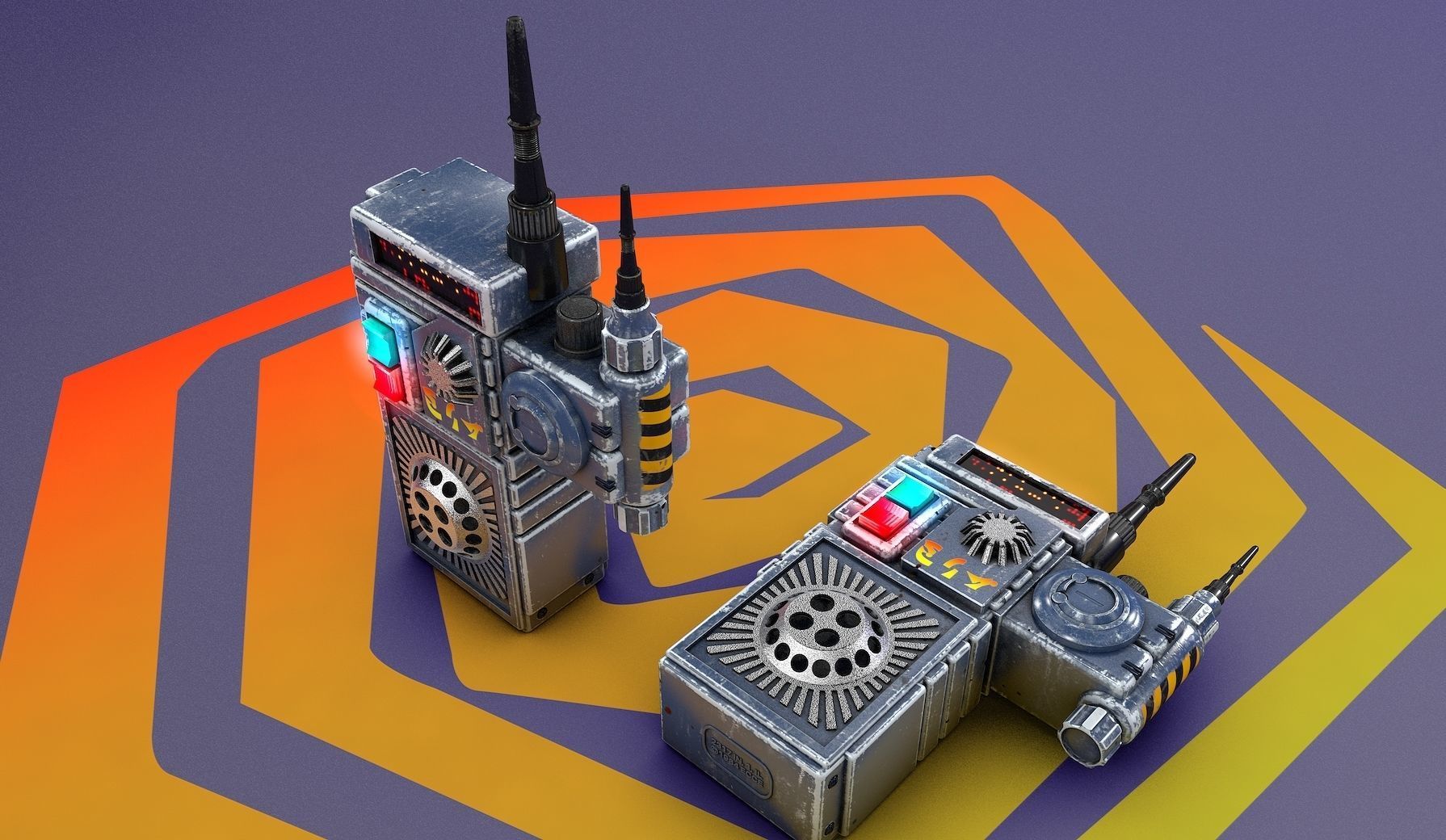 INTERCOM II Space Walkie Talkie 3D model_3