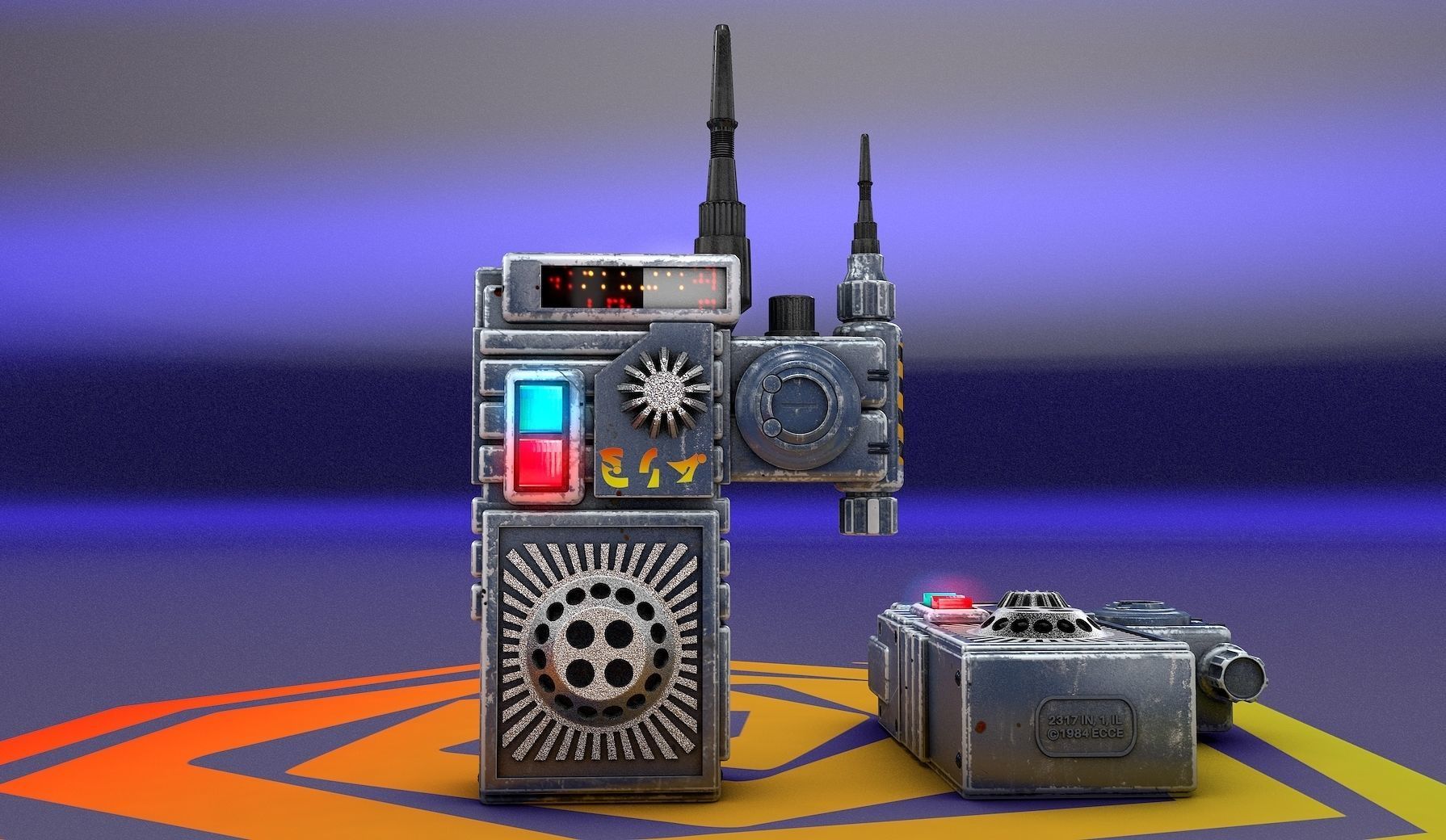 INTERCOM II Space Walkie Talkie 3D model_1