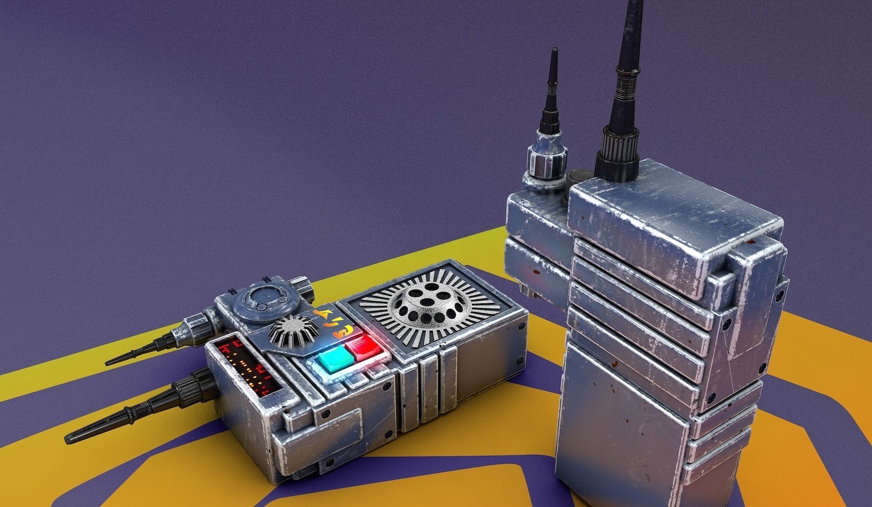INTERCOM II Space Walkie Talkie 3D model_2
