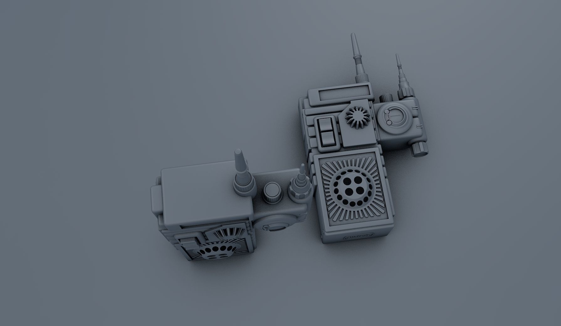 INTERCOM II Space Walkie Talkie 3D model_5