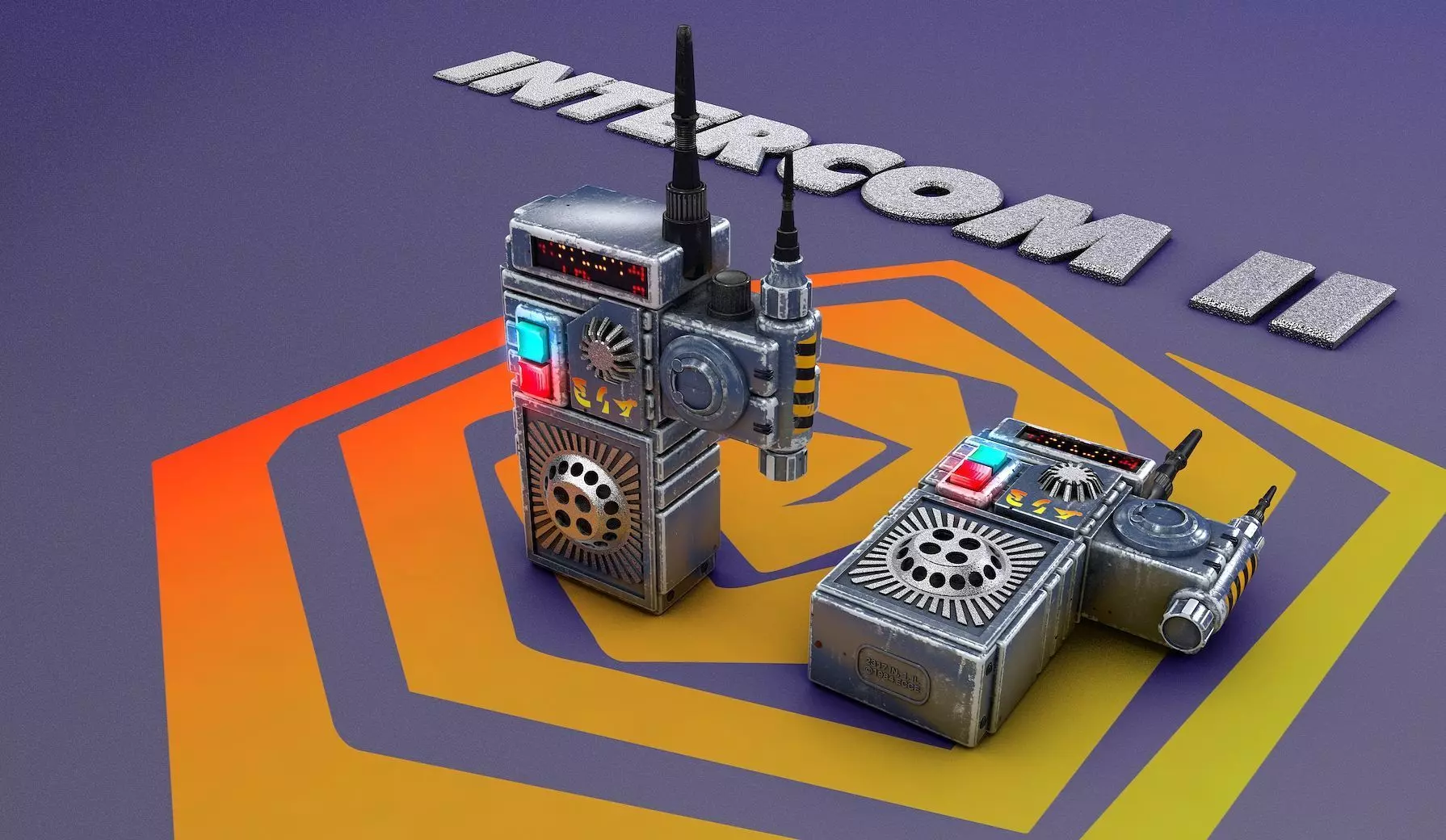 INTERCOM II Space Walkie Talkie 3D model_0