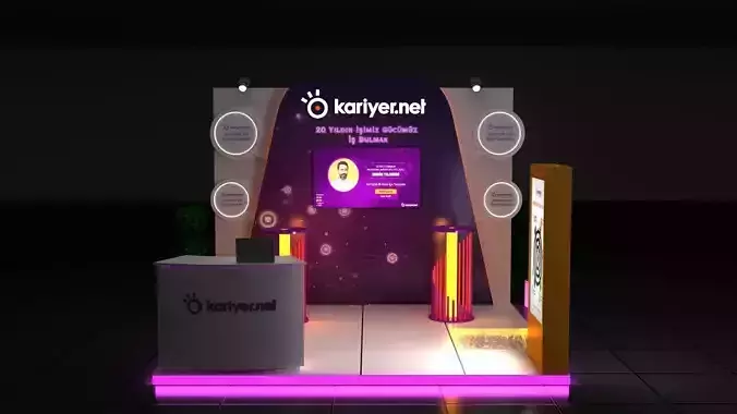 Exhibition fair stant technology 4x4 3D model