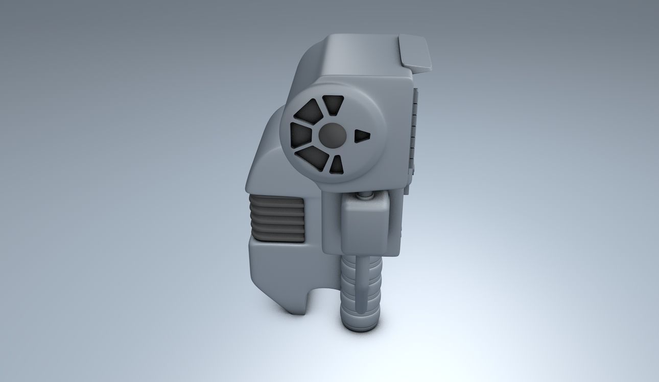 Futuristic Postbox Display Color 3D model_10