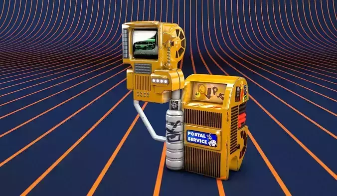 Futuristic Postbox Display Color