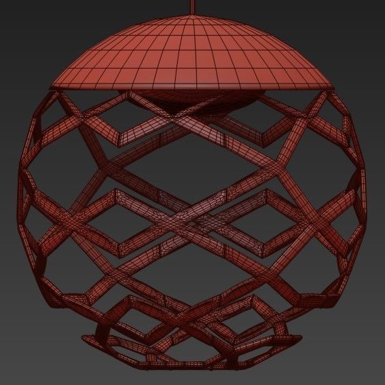 Kelly Cluster Sphere Pendant Light 3 Lights 3D model_1