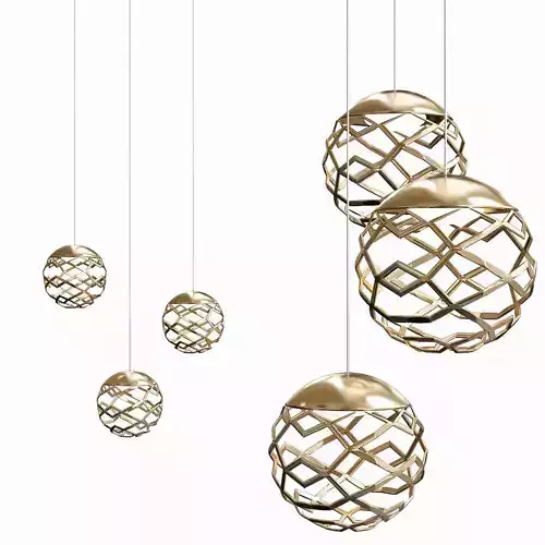 Kelly Cluster Sphere Pendant Light 3 Lights
