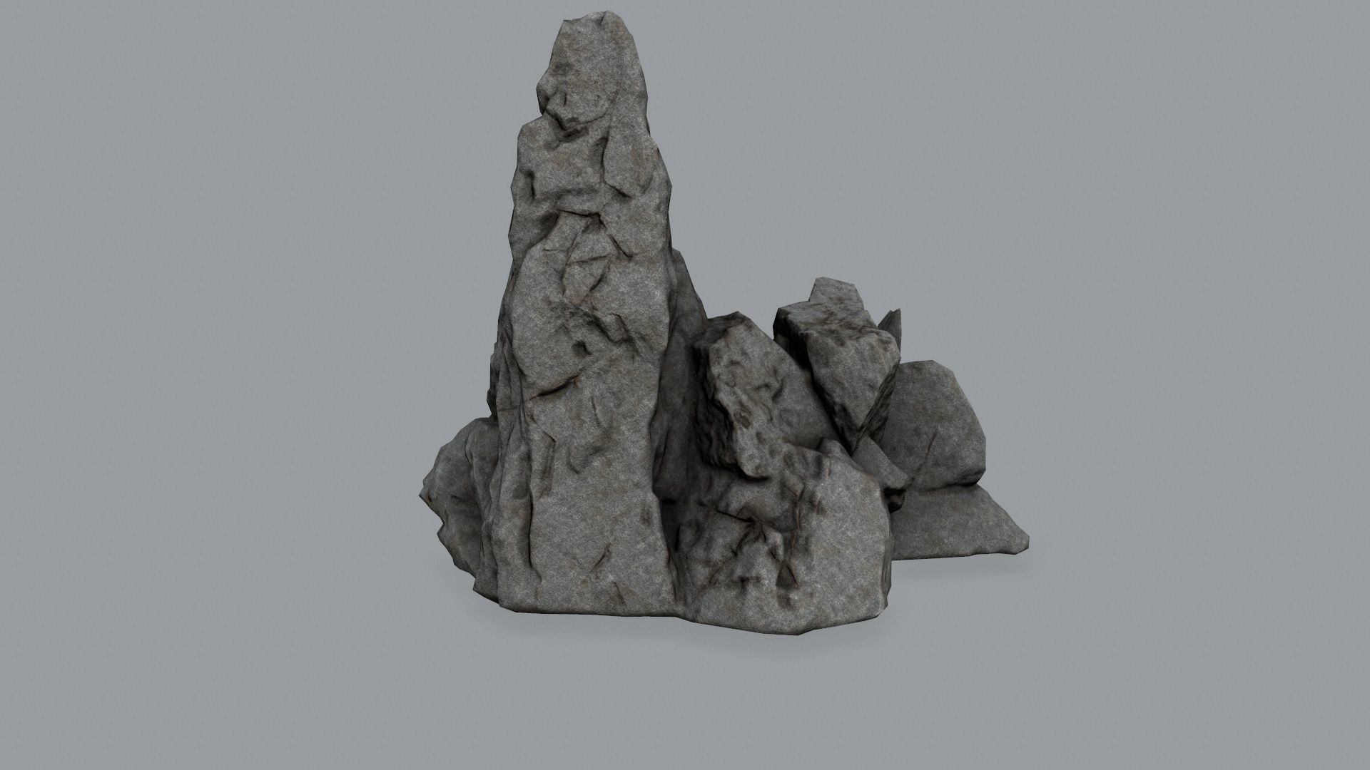 Rock Set Low-poly 3D model_8