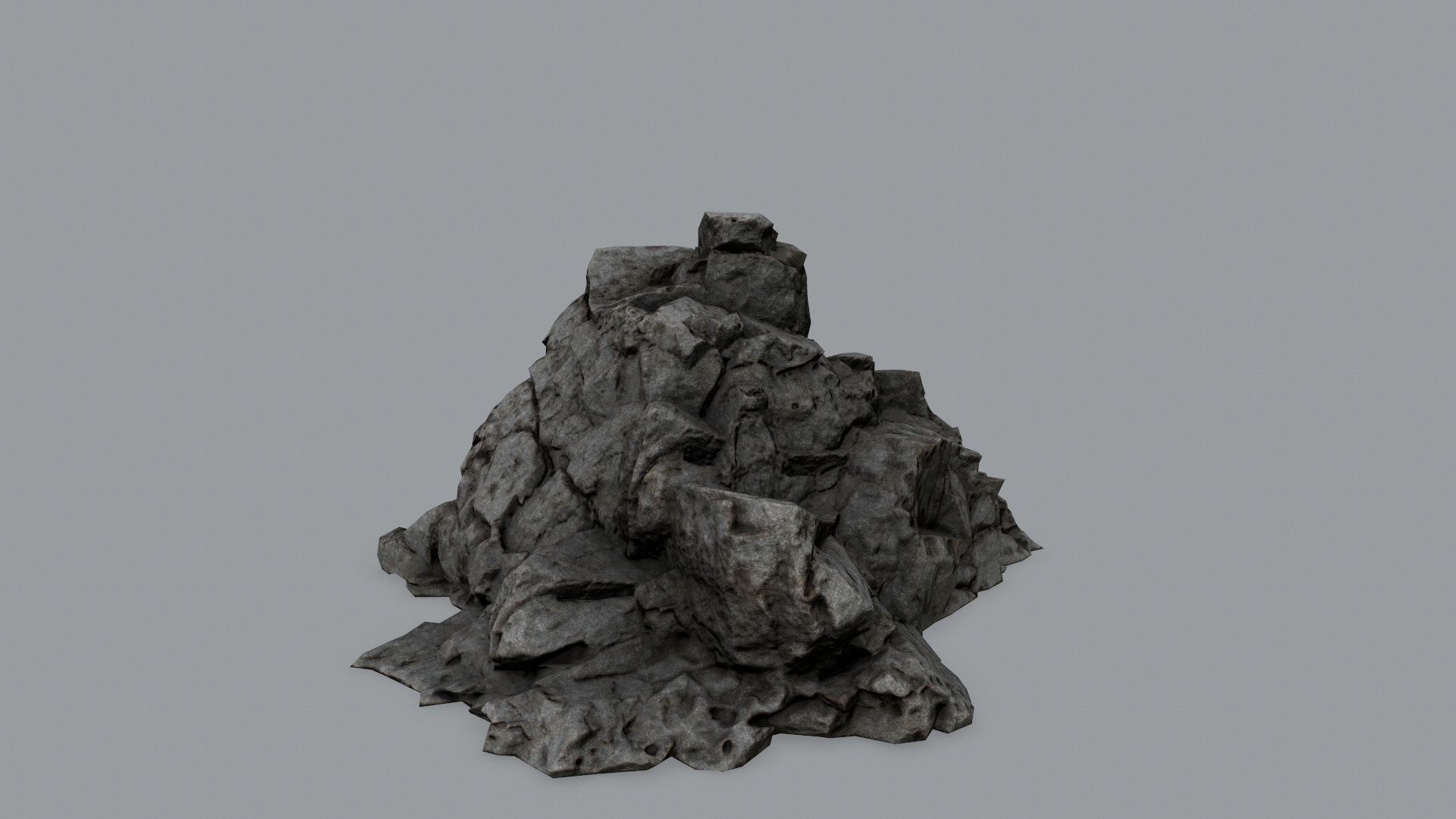 Rock Set Low-poly 3D model_3