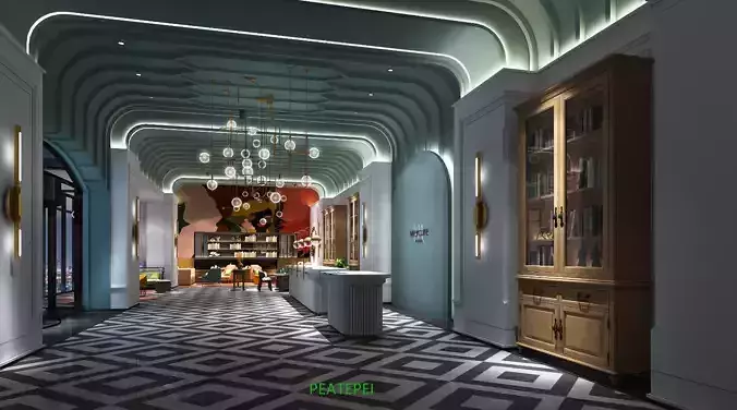 Mercure hotel lobby 3D model