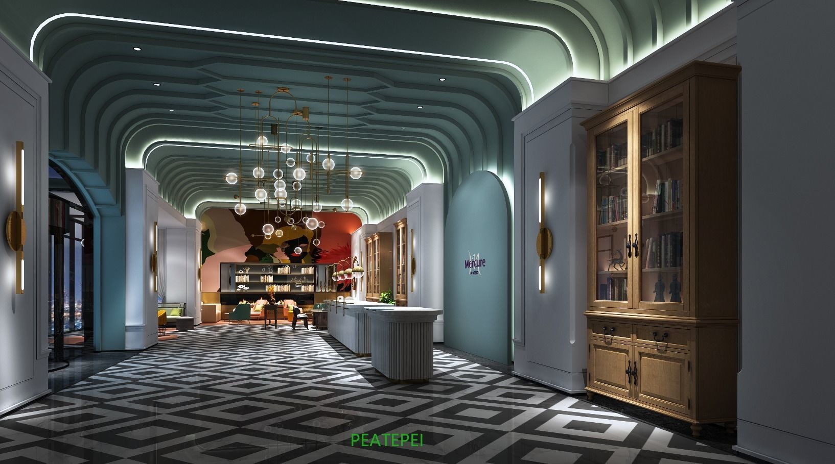 Mercure hotel lobby 3D model 3D model | CGTrader