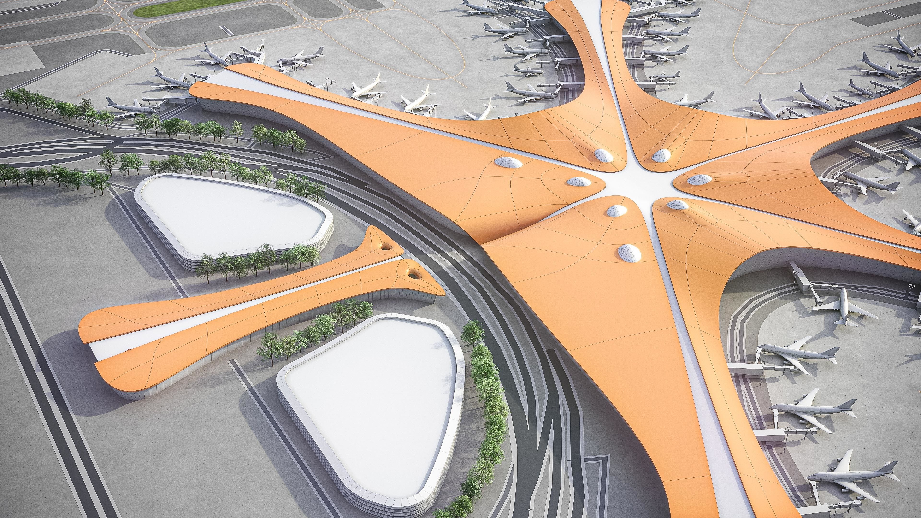 Beijing Daxing Airport Low-poly 3D model_5