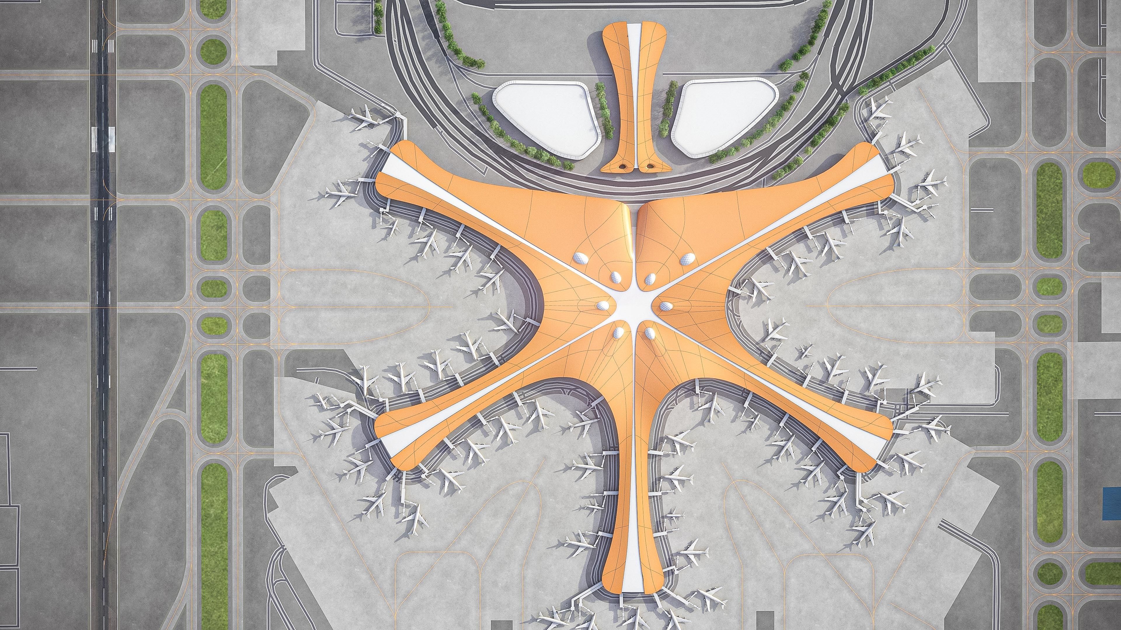 Beijing Daxing Airport Low-poly 3D model_10