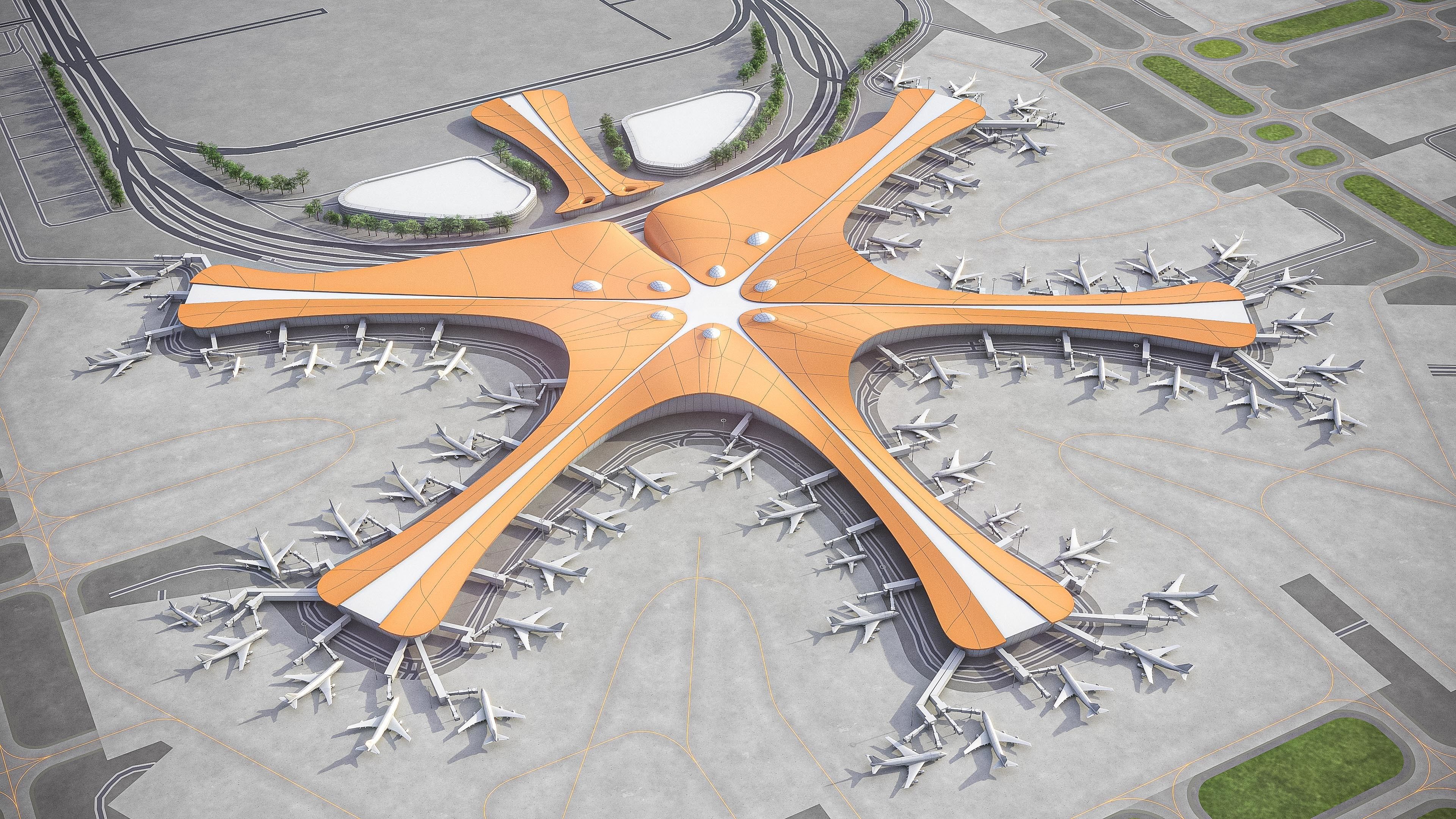 Beijing Daxing Airport Low-poly 3D model_14