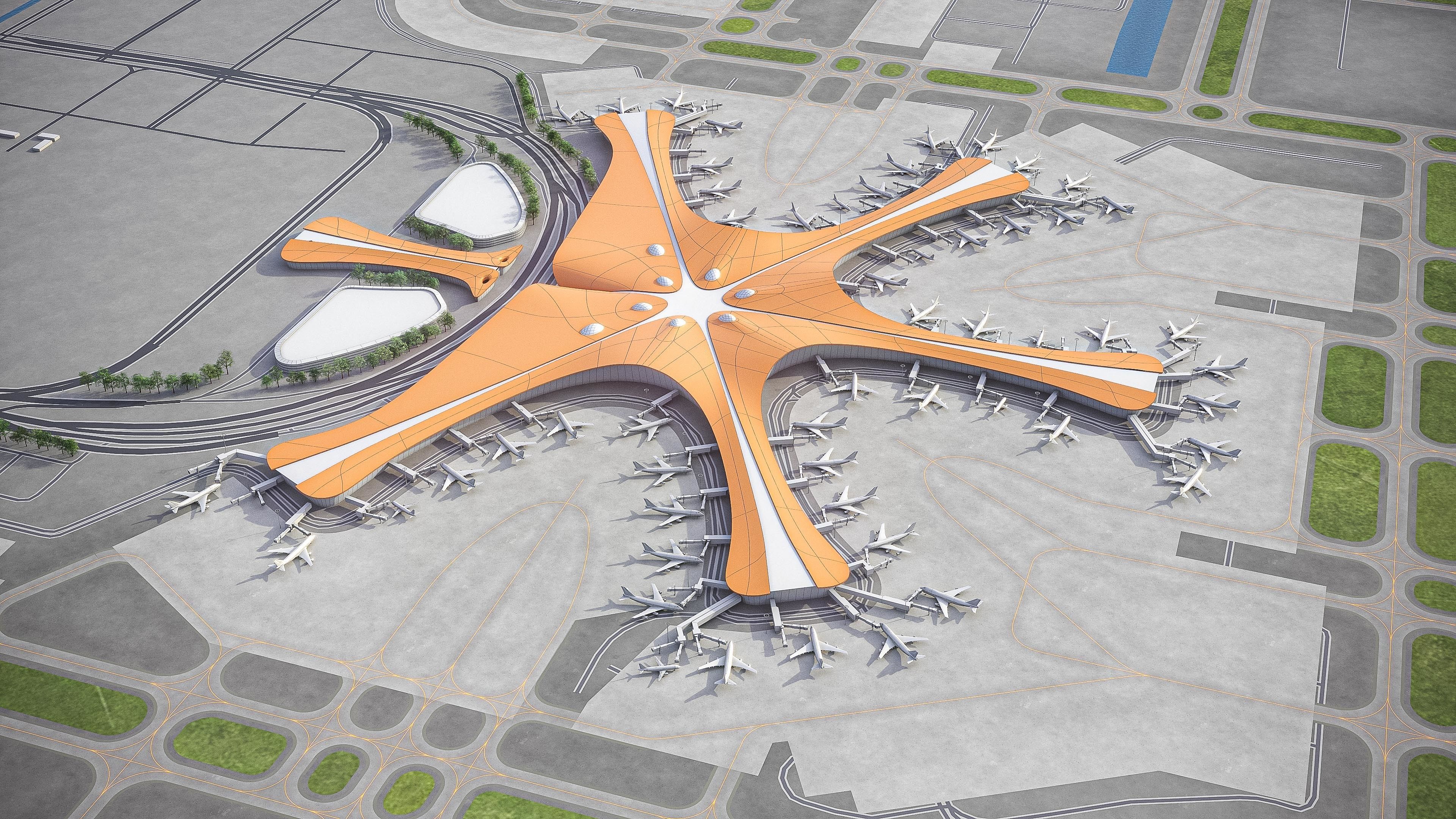 Beijing Daxing Airport Low-poly 3D model_4