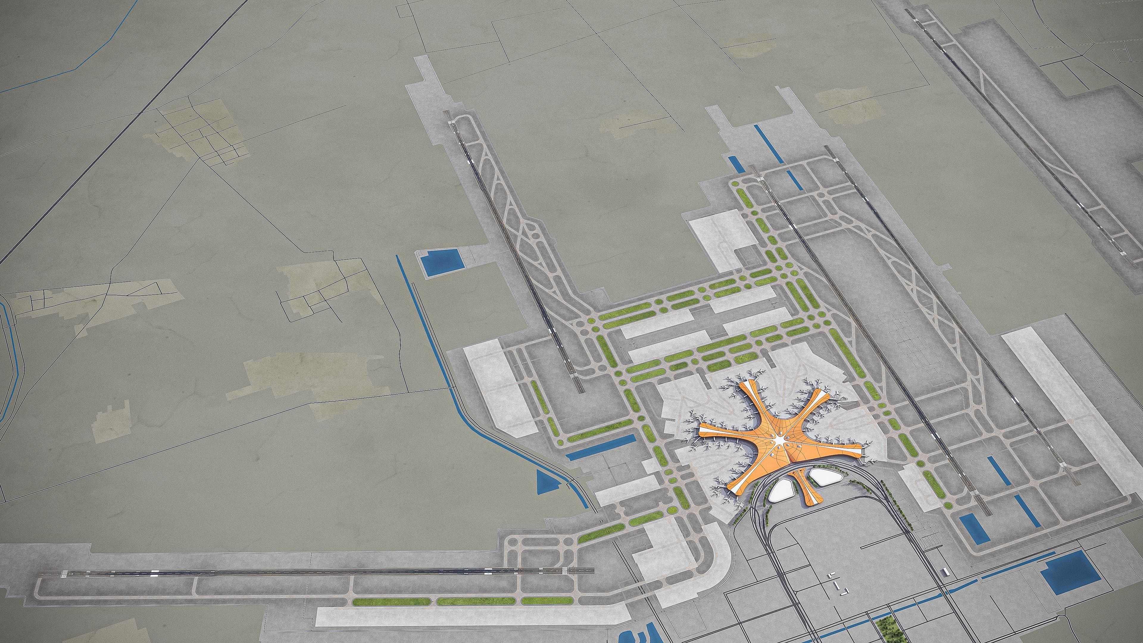 Beijing Daxing Airport Low-poly 3D model_8