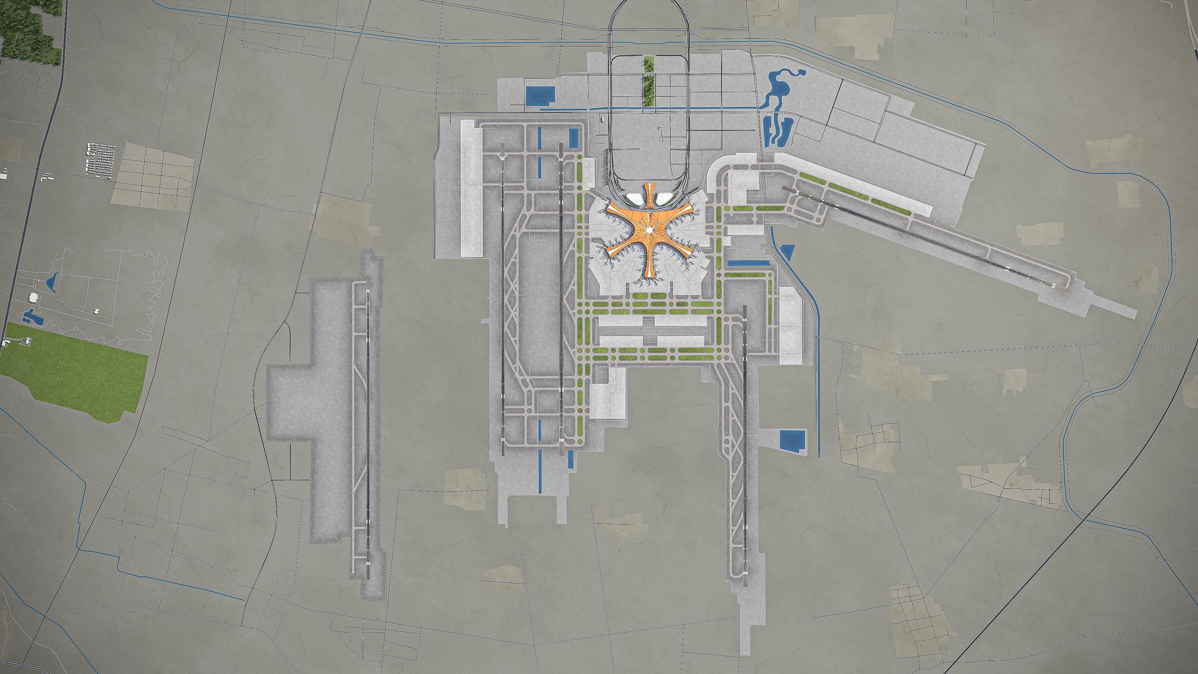 Beijing Daxing Airport Low-poly 3D model_12