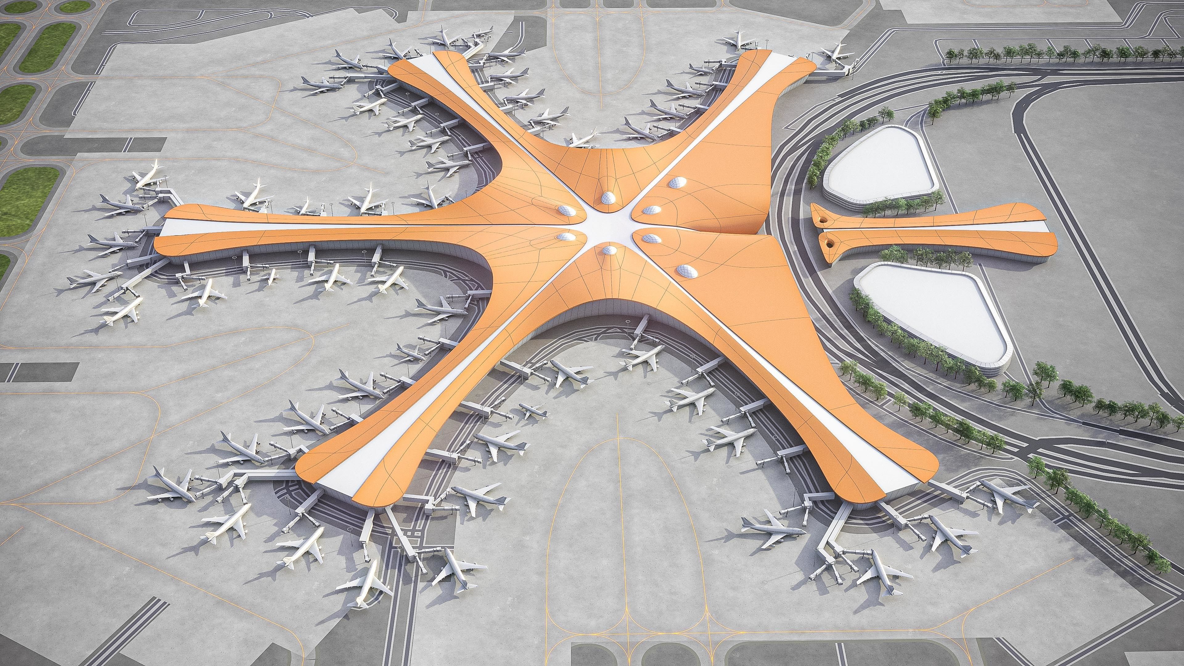 Beijing Daxing Airport Low-poly 3D model_15