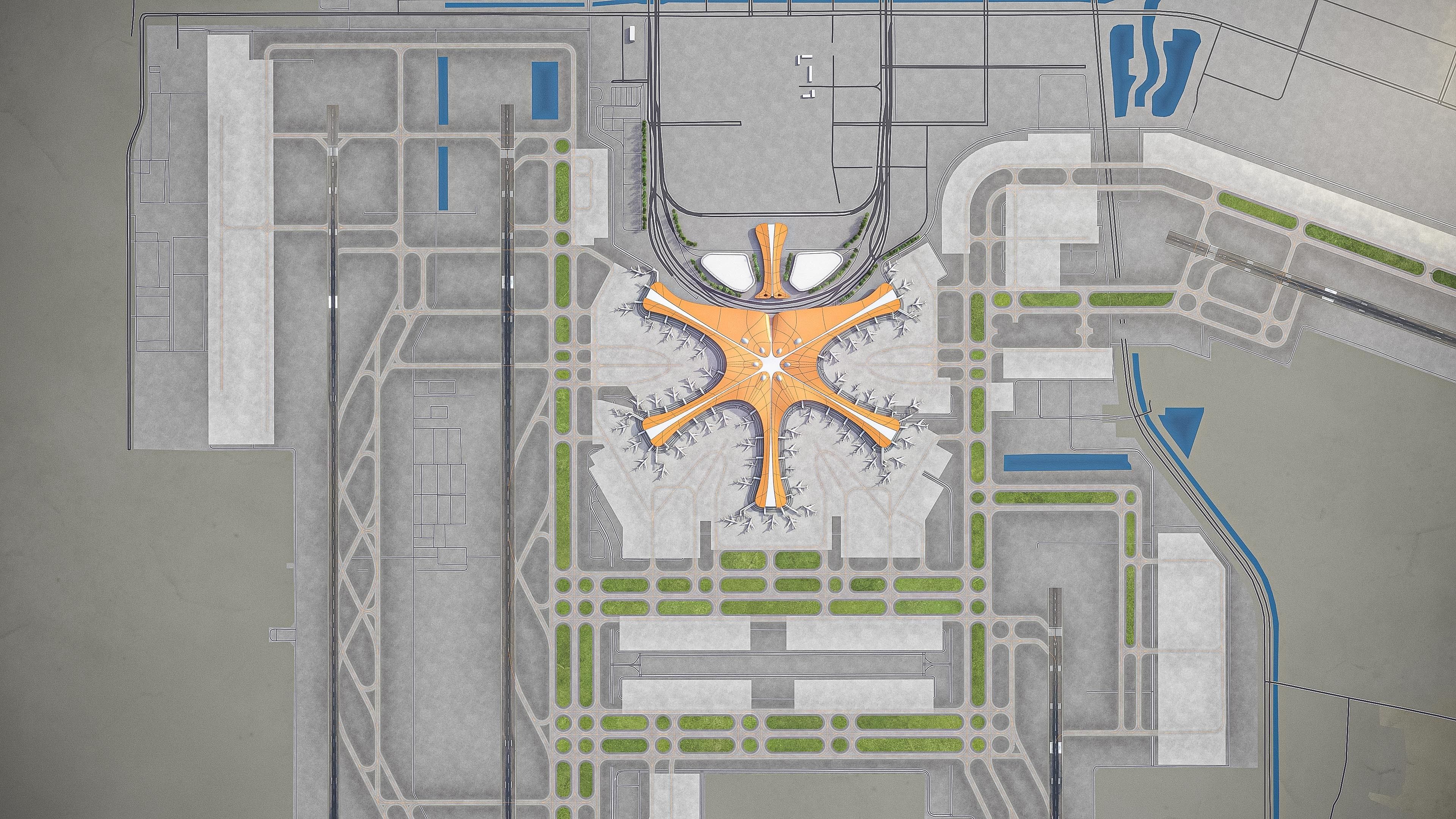 Beijing Daxing Airport Low-poly 3D model_11
