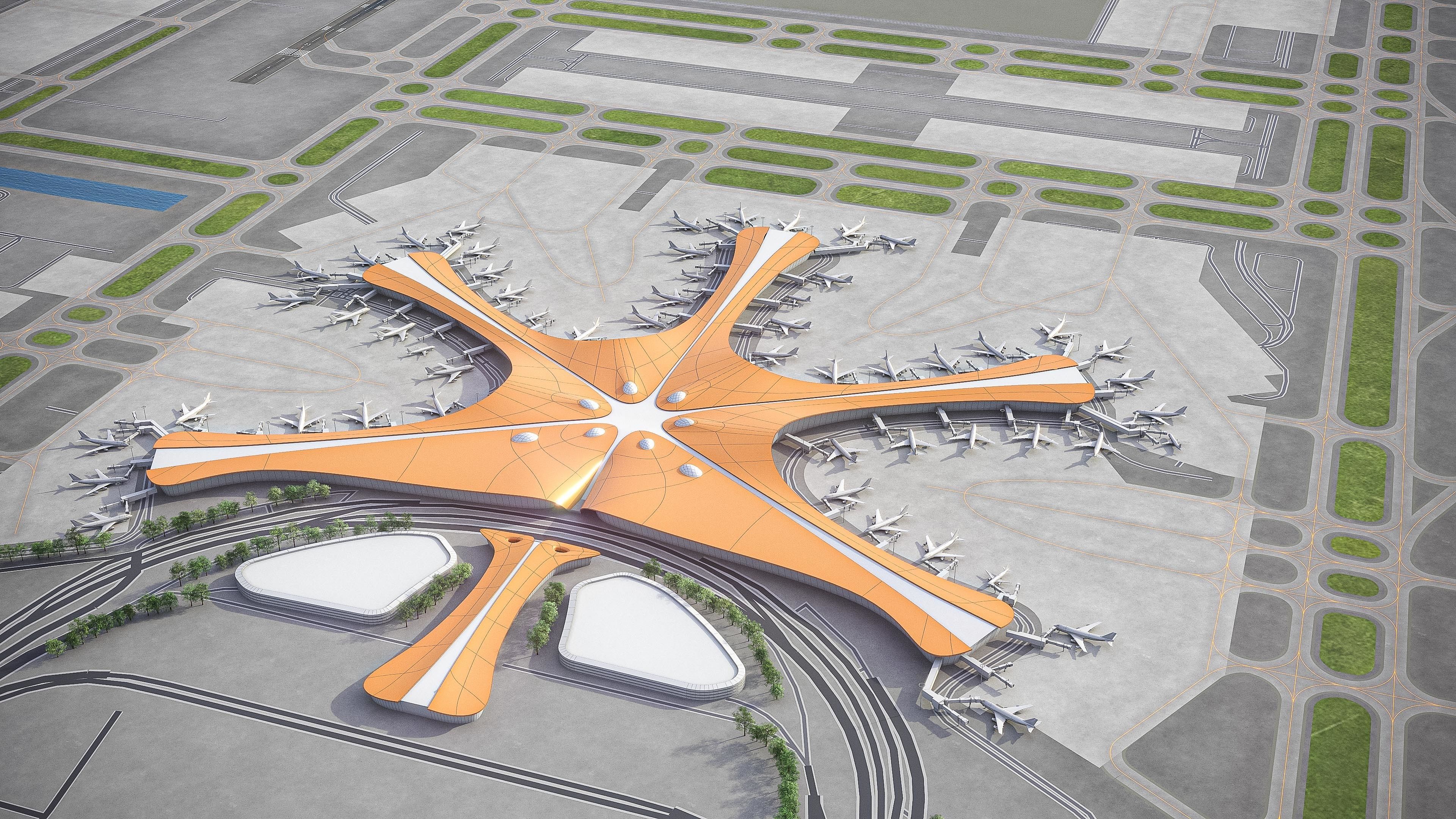 Beijing Daxing Airport Low-poly 3D model_16