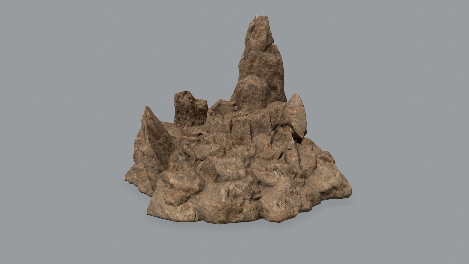 Rock Set Low-poly 3D model_7