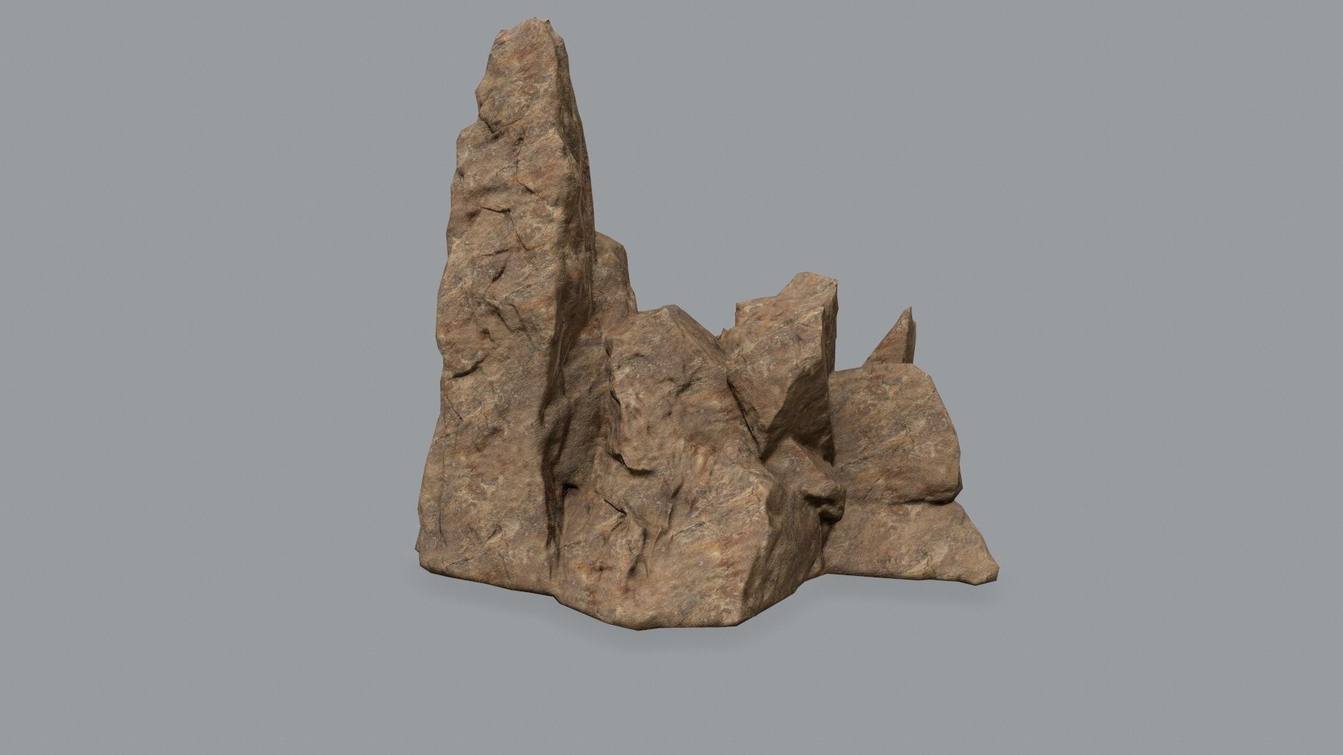 Rock Set Low-poly 3D model_11