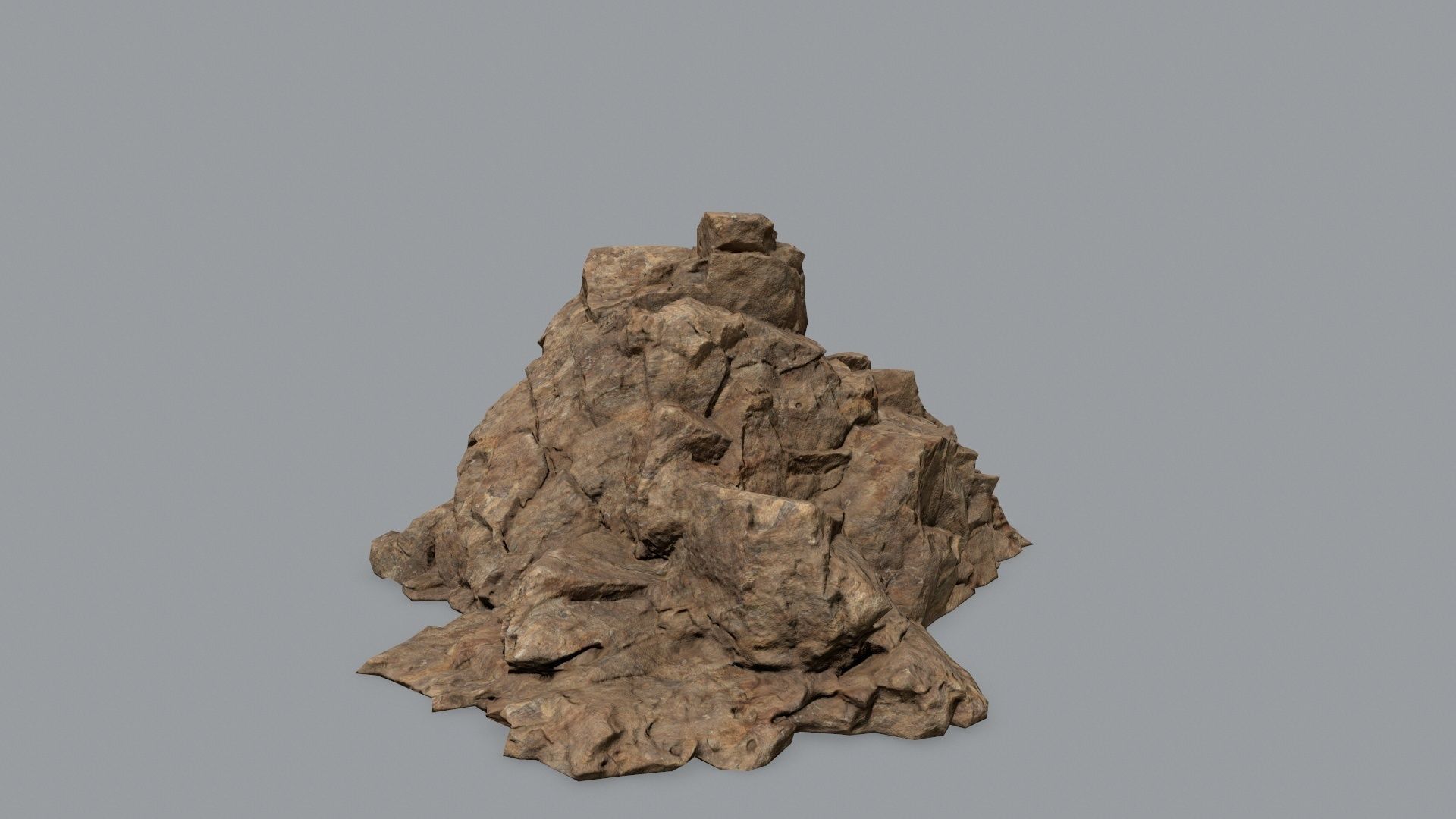 Rock Set Low-poly 3D model_3