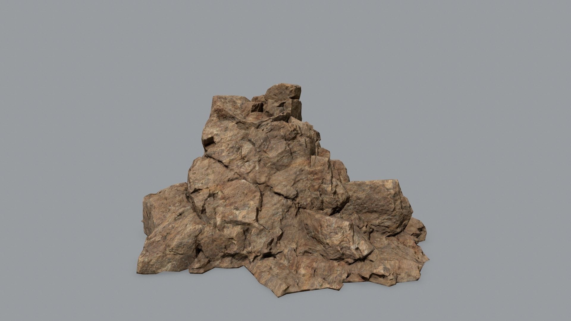 Rock Set Low-poly 3D model_4
