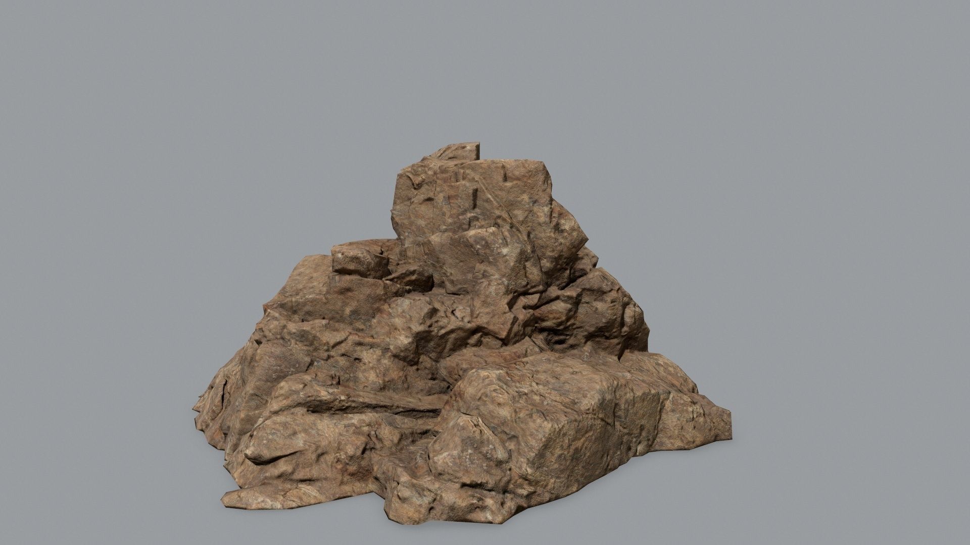 Rock Set Low-poly 3D model_6