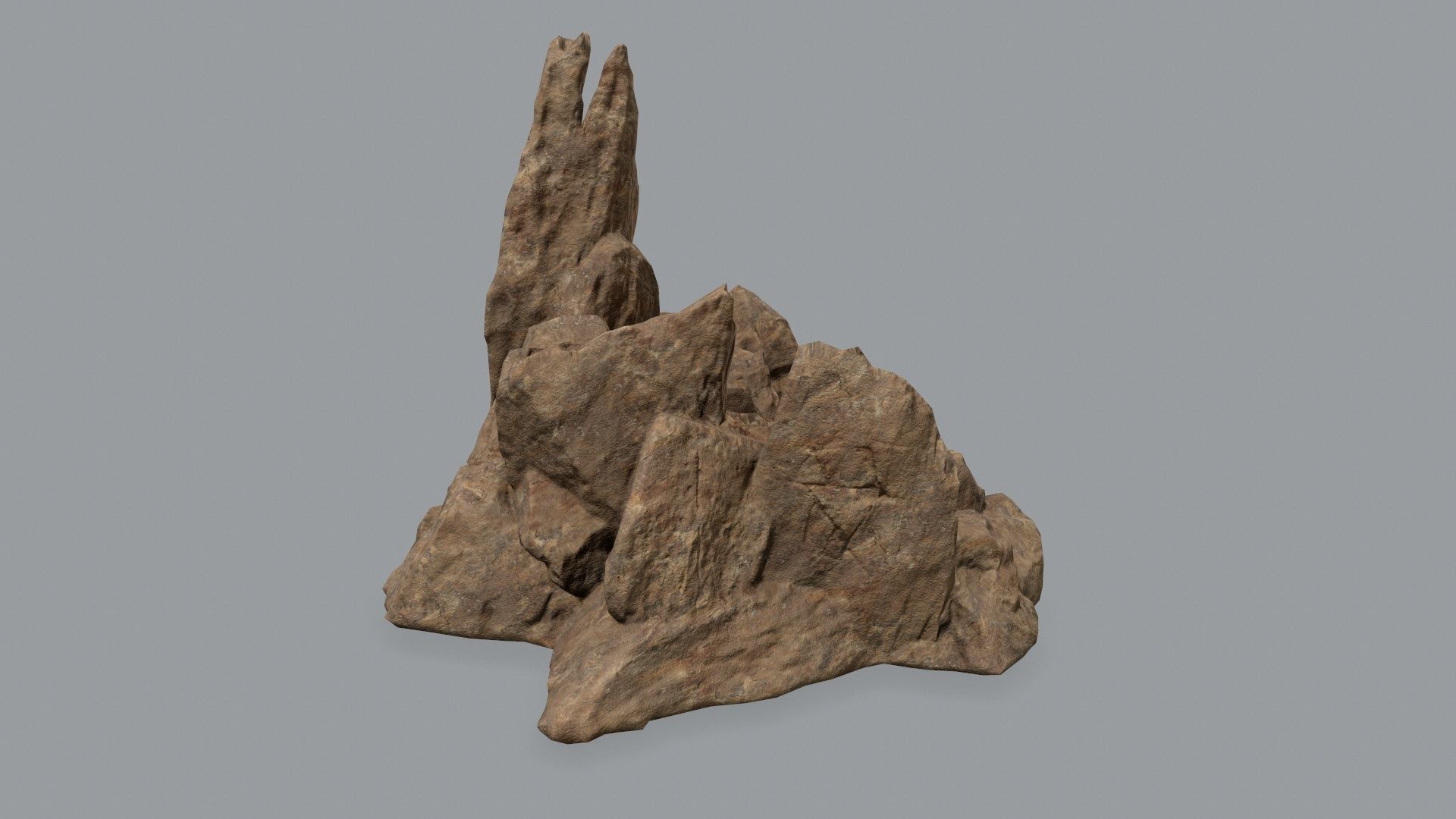 Rock Set Low-poly 3D model_9