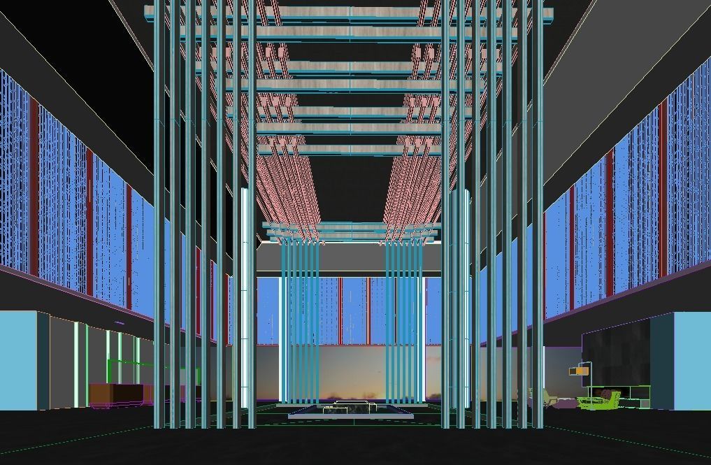 hotel lobby 3D model 3D model_2