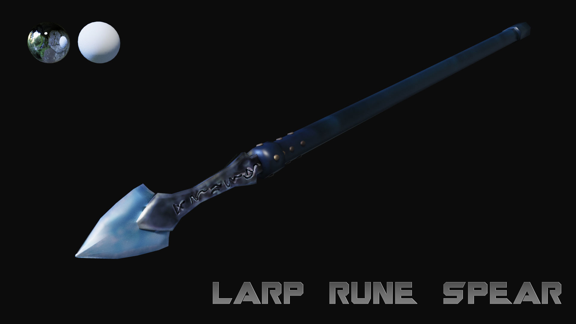LARP Rune Spear Low-poly 3D model_8