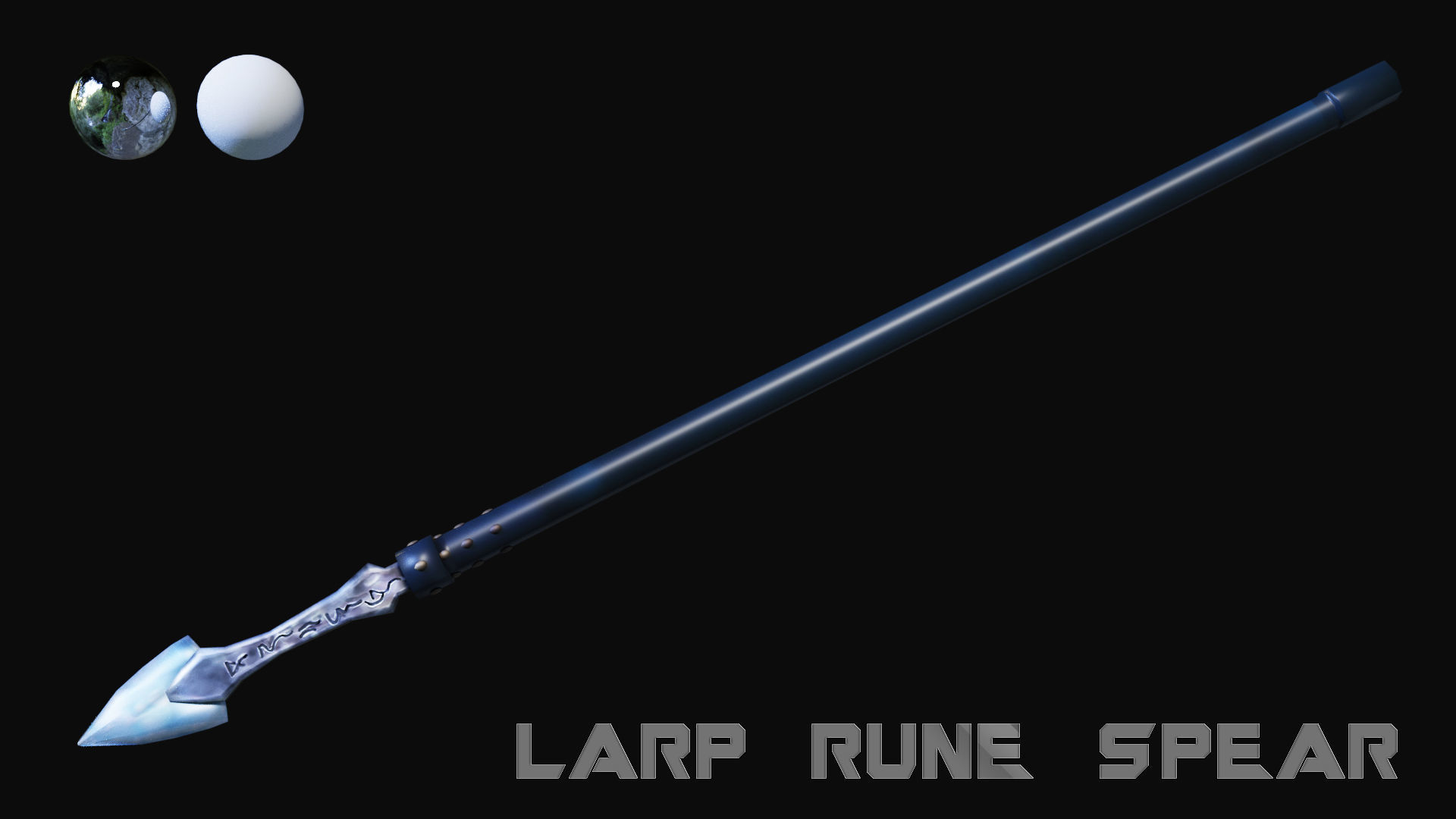 LARP Rune Spear Low-poly 3D model_9