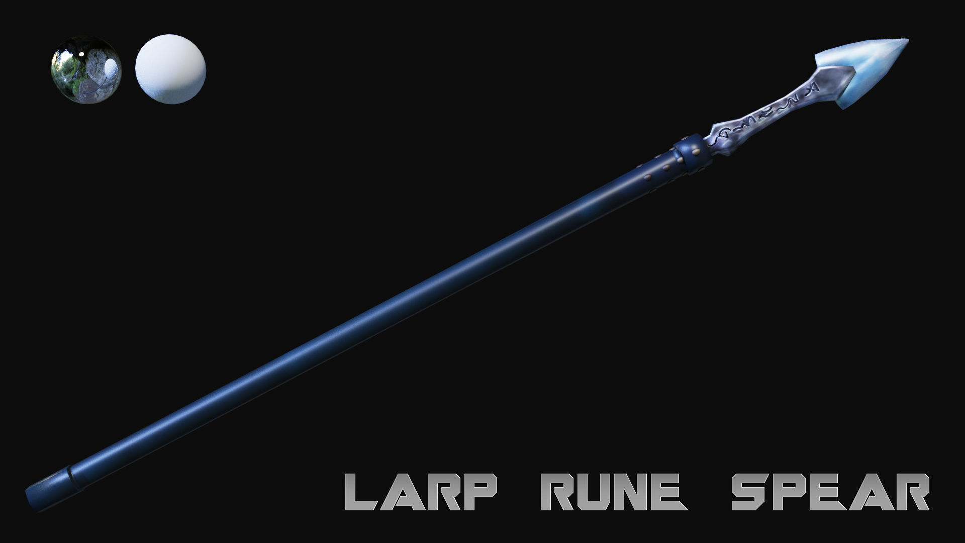 LARP Rune Spear Low-poly 3D model_5
