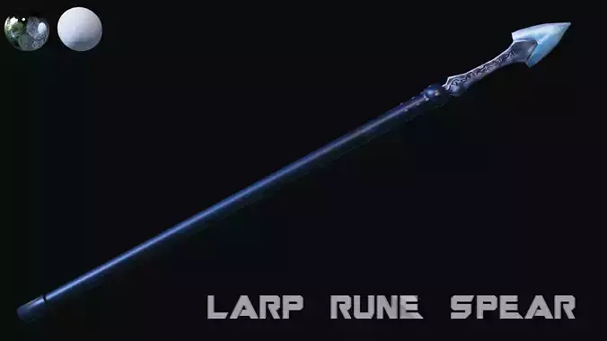 LARP Rune Spear Low-poly 3D model