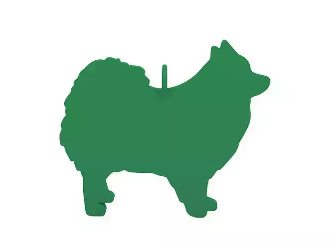 Keychain samoyed dog silhouette ornament