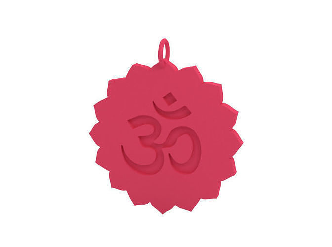 Keychain om charm 3D print model
