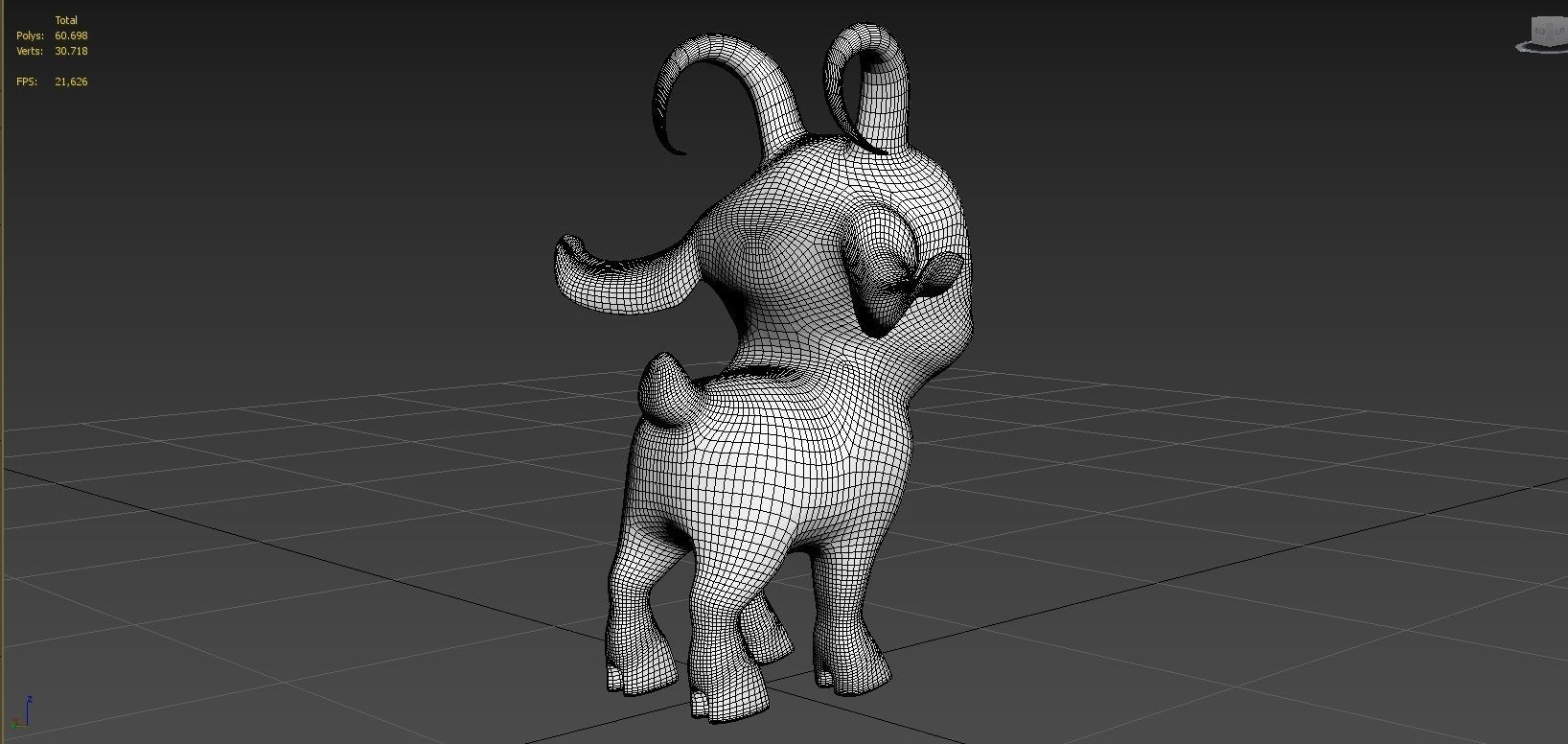  cute goat cub Low-poly 3D model_7