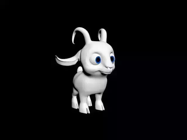  cute goat cub Low-poly 3D model
