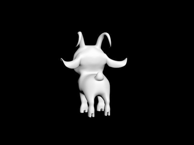 cute goat cub Low-poly 3D model_6