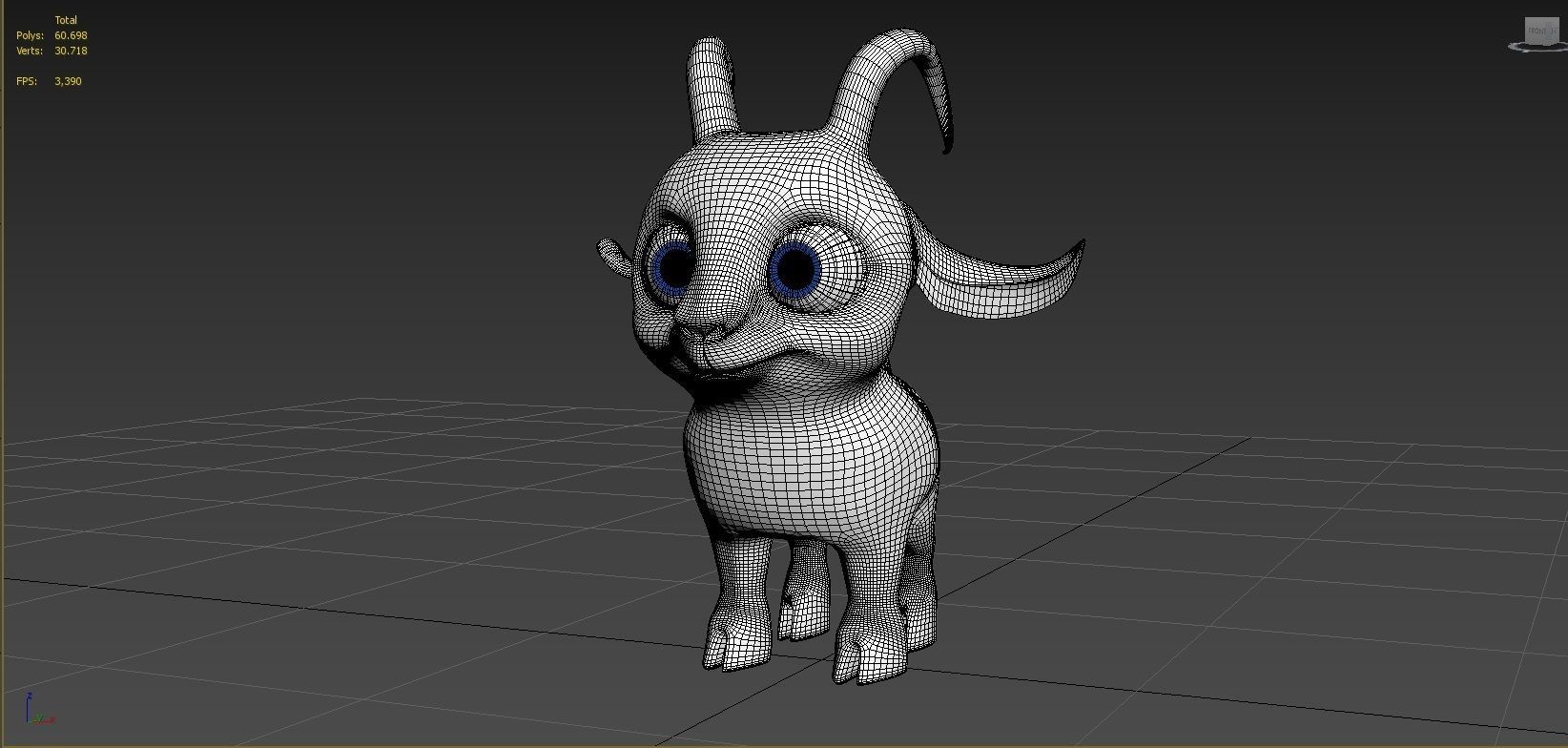  cute goat cub Low-poly 3D model_3