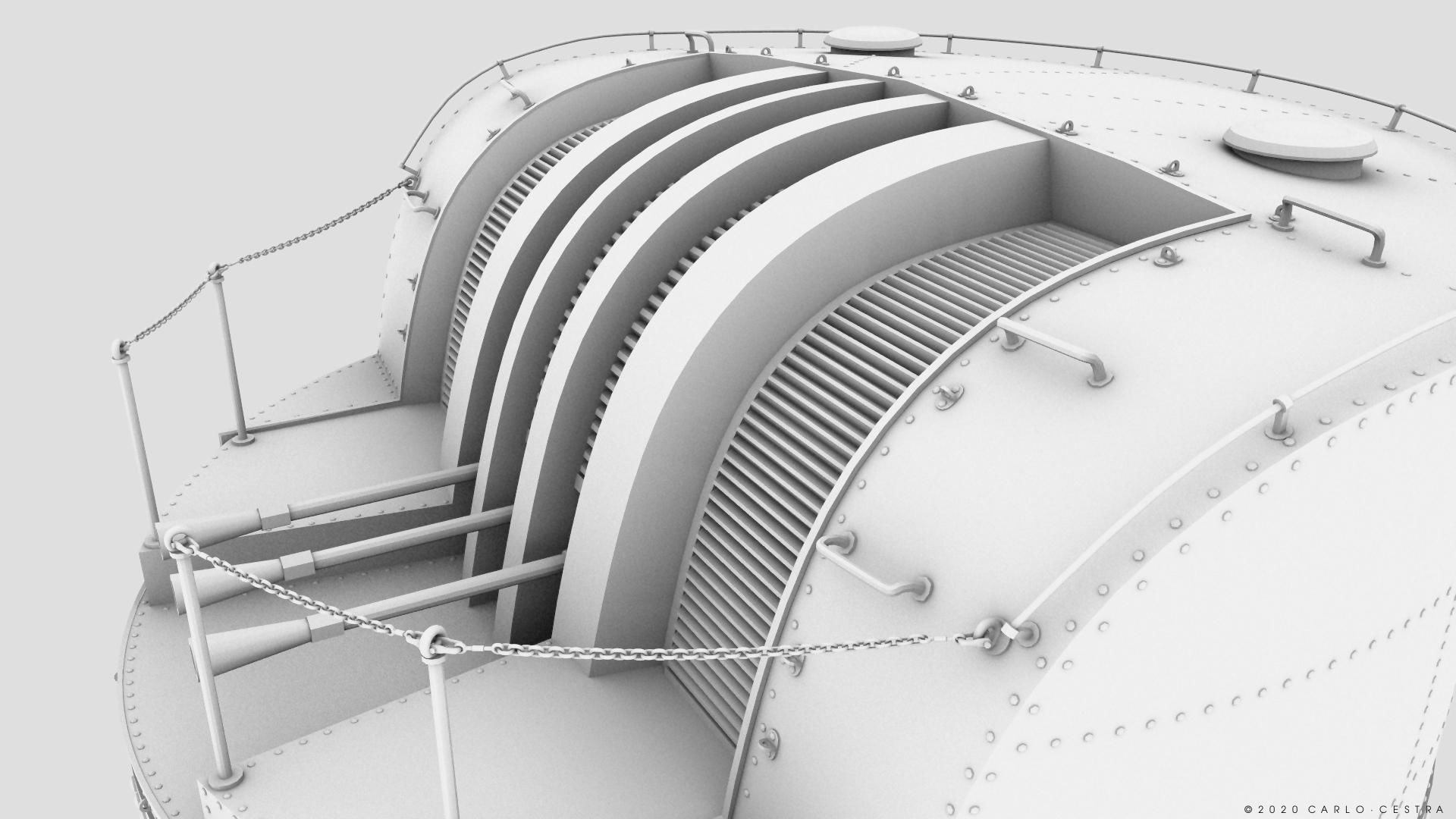 Japanese Type 96 AA gun - 1945 Low-poly 3D model_24