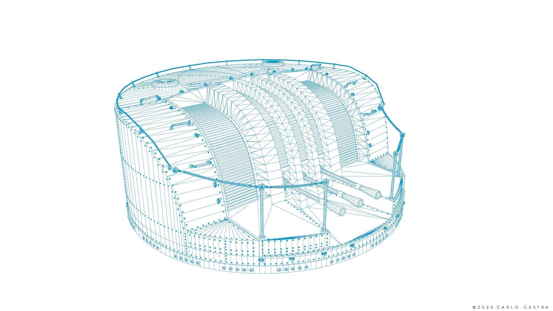 Japanese Type 96 AA gun - 1945 Low-poly 3D model_36
