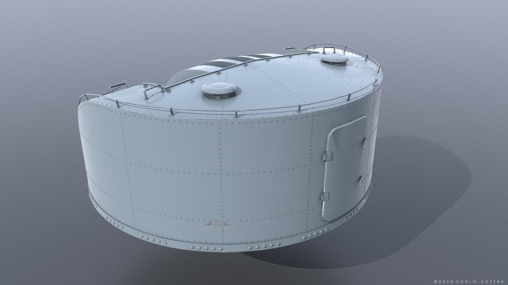 Japanese Type 96 AA gun - 1945 Low-poly 3D model_2